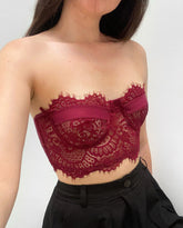 Crop top Abril vinotinto